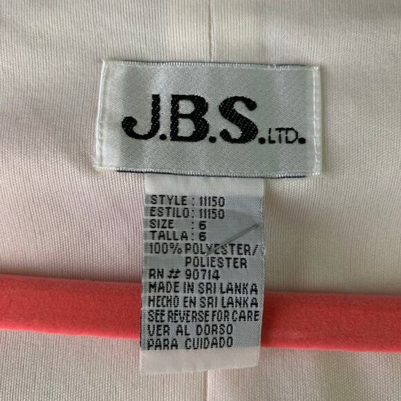 J.B.S. LTD Dress 6 Vintage 90's Y2K Scoop Neck Cap Sleeve Textured Floral Maxi - Picture 11 of 13